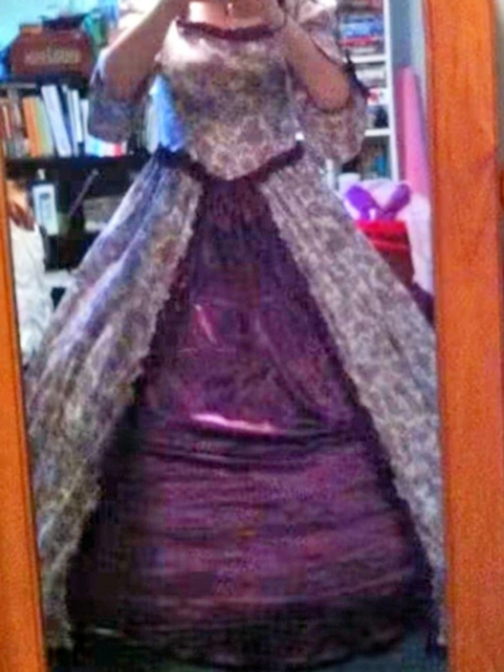 Victorian Choice Purple and Gold Paisley Ballgown XL